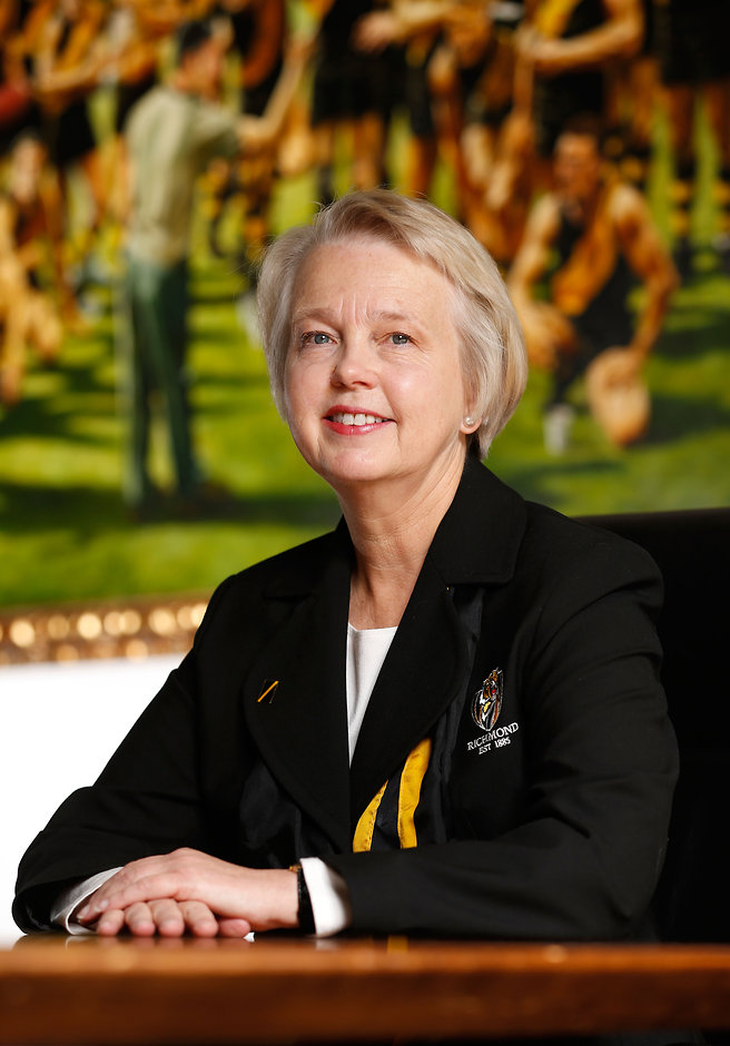 AFL 2015 Portraits - Peggy O'Neal Peggy O'Neal, President of Richmond poses for a photograph during a 2015 AFL.com.au photo shoot at the ME Bank Centre, Melbourne on February 24, 2015. (Photo: Michael Willson/AFL Media)